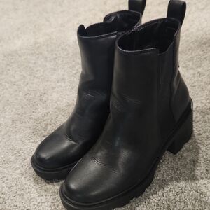 Black Chunky Ankle Boots